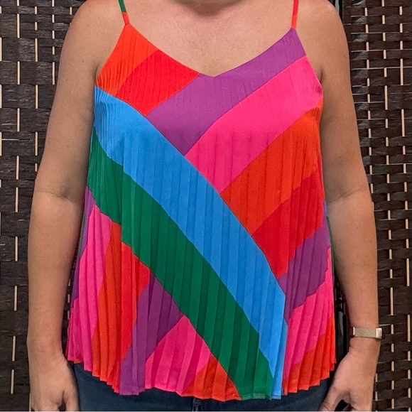 Vibrant Pleated Top - Picture 4 of 5